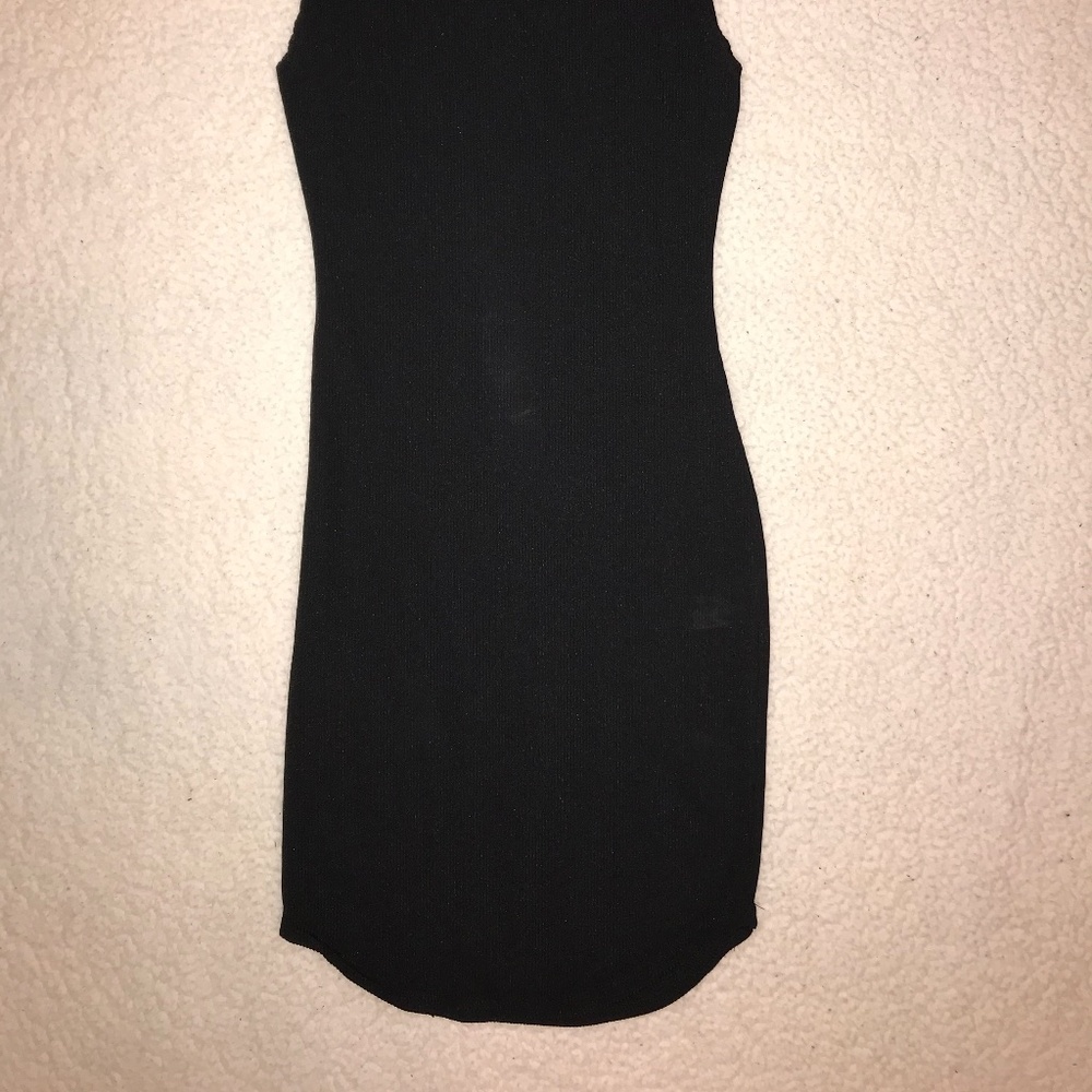 NWOTBlack High Neck Ribbed Bodycon Dress - Picture 2 of 5